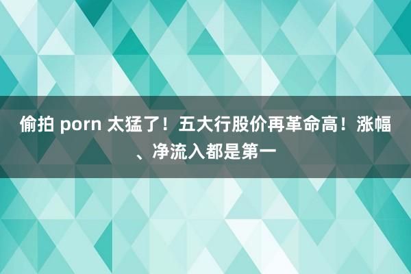 偷拍 porn 太猛了！五大行股价再革命高！涨幅、净流入都是第一