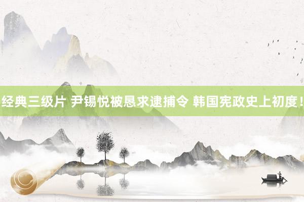 经典三级片 尹锡悦被恳求逮捕令 韩国宪政史上初度！
